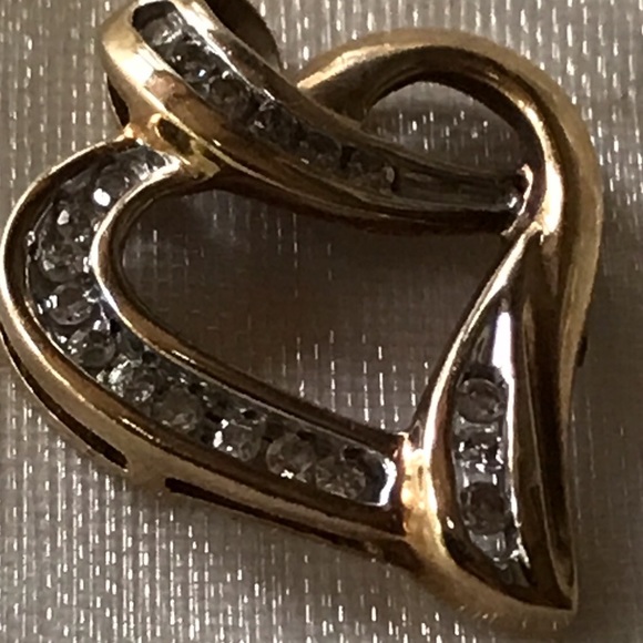 Zales Jewelry - 10k yellow gold diamond heart  pendant